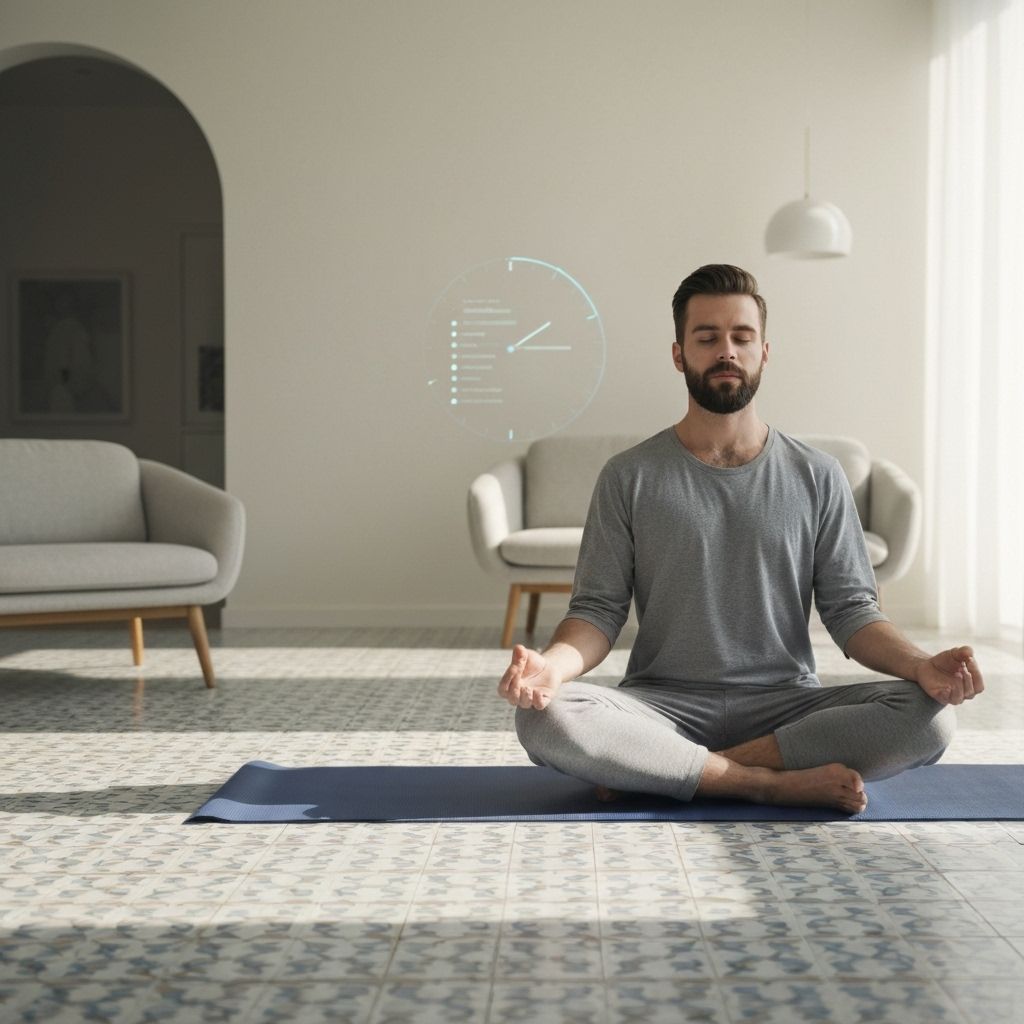 Person finding peace amidst technology